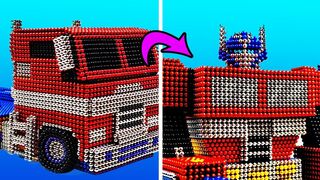 DIY - How To Make Transformers Optimus Prime G1 Autobot Using Magnetic Balls(ASMR) - Haeon Magnet