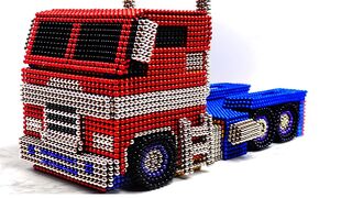 DIY - How To Make Transformers Optimus Prime G1 Truck Using Magnetic Balls (ASMR) - Haeon Magnet 4K