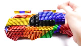 DIY - How To Make Racing Car From Magnetic Balls (ASMR Satisfying video) - Haeon Magnet 해온 4K