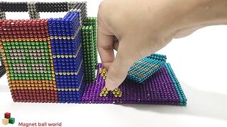 DIY - How To Build Colored Hello Kitty House From Magnetic Balls ( Satisfying ) | Magnet ball world