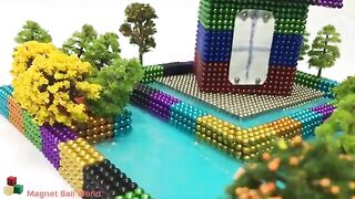 Cách tạo ngôi nhà |DIY - How to make a rainbow house in the middle of a river with a magnetic magnet