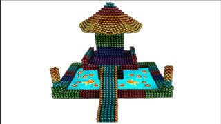 DIY | How To Make Rainbow One Pillar Pagoda with Magnetic Balls, Slime | ASMR | Magnet Ball World
