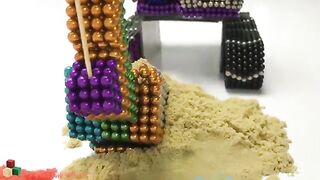 Cách chế máy xúc , xe cần cẩu | DIY How To Make Colored Excavator From Magnetic Balls (Satisfying)