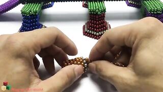 Cách xây dựng cầu treo | ASMR - How to create a suspension bridge model from 100% satisfied magnet