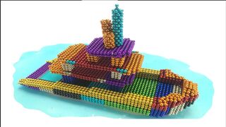 Cách chế tạo siêu du thuyền từ 8500 viên nam châm từ tính - ASMR - DIY How to assemble Sailboat