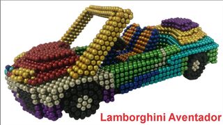 Cách chế tạo SIÊU XE Lamborghini Aventador Roadster từ 4000 viên nam châm từ tính, ASMR - DIY
