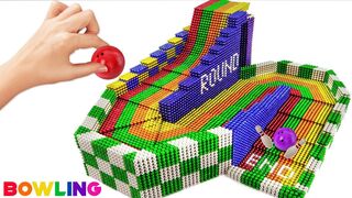 DIY - How To Make Marble Bowling Game From Magnetic Balls ( Satisfaction ) | Magnet Creative