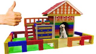 DIY - How To Build Amazing Puppy Dog House from Magnetic Balls (Satisfying) | Magnet Creative
