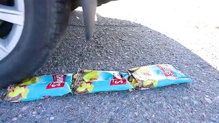 Experiment Car vs Giant Coca Cola, Big Chupa Chups || Crushing Crunchy & Soft Things by Car ||