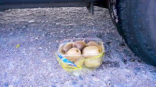 Crushing Crunchy & Soft Things by Car! EXPERIMENT:  Car vs Coca Cola, Fanta, Mirinda Balloons