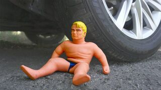 EXPERIMENT: CAR VS STRETCH ARMSTRONG | Crushing Crunchy & Soft Things by Car