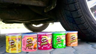 EXPERIMENT: Car vs Pringles | Crushing Crunchy & Soft Things by Car