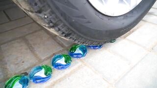 Crushing Crunchy & Soft Things by Car! EXPERIMENT: Car vs Coca Cola, Fanta, Mirinda Balloons