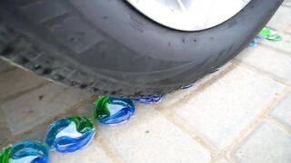 Crushing Crunchy & Soft Things by Car! - EXPERIMENT: RAINBOW PAINTS VS CAR by Crazy Factory
