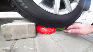 Crushing Crunchy & Soft Things by Car! - EXPERIMENT: JELLY BALLOONS VS CAR by Crazy Factory