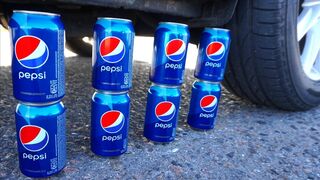 Crushing Crunchy & Soft Things by Car! - EXPERIMENT: PEPSI VS CAR by Crazy Factory