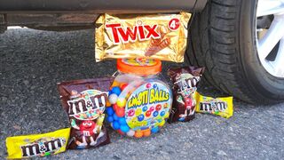 Crushing Crunchy & Soft Things by Car! - EXPERIMENT: CANDY VS CAR by Crazy Factory