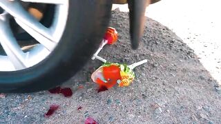 Crushing Crunchy & Soft Things by Car! - EXPERIMENT: GIANT M&M's VS CAR by Crazy Factory