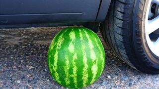 Crushing Crunchy & Soft Things by Car! - EXPERIMENT: CAR VS WATERMELON by Crazy Factory