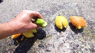 Crushing Crunchy & Soft Things by Car! - EXPERIMENT: CAR VS FRUITS by CRAZY Factory