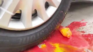 Experiment Car vs Color Sanitizer | Crushing Crunchy & Soft Things by Car