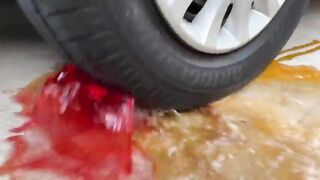 Experiment Car vs Color Balls in Bowl | Crushing Crunchy & Soft Things by Car