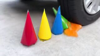 Experiment Car vs Flower Slime | Crushing Crunchy & Soft Things by Car