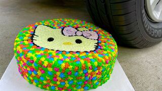 Experiment Car vs Kitty Cake | Crushing Crunchy & Soft Things by Car