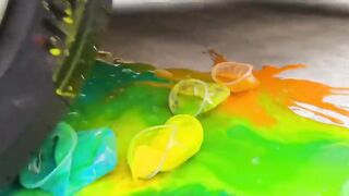 Experiment Car vs Color Slimes | Crushing Crunchy & Soft Things by Car