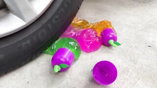 Experiment Car vs Color Slimes | Crushing Crunchy & Soft Things by Car