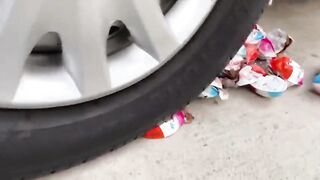 Experiment Car vs White Chalk | Crushing Crunchy & Soft Things by Car