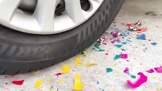 Experiment Car vs Butterfly Rainbow Slime | Crushing Crunchy & Soft Things by Car