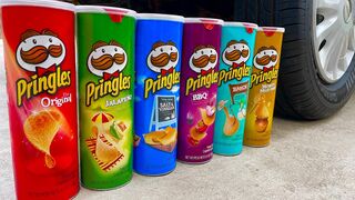 Experiment Car vs Pringles | Crushing Crunchy & Soft Things by Car