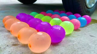 Experiment Car vs Many Water Balloons | Crushing Crunchy & Soft Things by Car