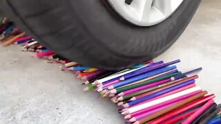 Experiment Car vs Rainbow Flask | Crushing Crunchy & Soft Things by Car