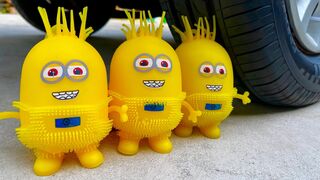 Experiment Car vs Minions Toy | Crushing Crunchy & Soft Things by Car