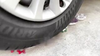 Experiment Car vs Color Floral Foam with Lollipops | Crushing Crunchy & Soft Things by Car