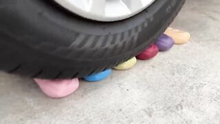 Experiment Car vs Color Floral Foam with Lollipops | Crushing Crunchy & Soft Things by Car