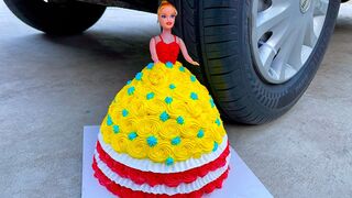 Experiment Car vs Doll Cake 2 | Crushing Crunchy & Soft Things by Car