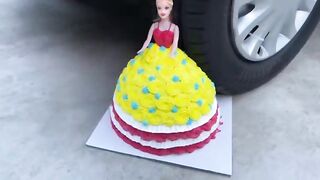 Experiment Car vs Doll Cake 2 | Crushing Crunchy & Soft Things by Car