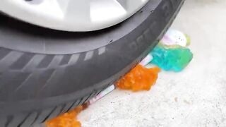 Experiment Car vs Crayons | Crushing Crunchy & Soft Things by Car