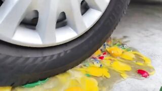 Experiment Car vs Rainbow Color Coca Cola | Crushing Crunchy & Soft Things by Car