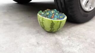 Experiment Car vs Watermelon Marble | Crushing Crunchy & Soft Things by Car