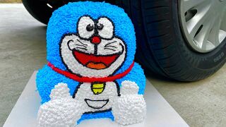 Experiment Car vs Doraemon Cake | Crushing Crunchy & Soft Things by Car