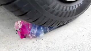 Experiment Car vs Barbie Doll Rainbow Cake | Crushing Crunchy & Soft Things by Car