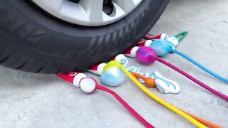 Experiment Car vs Different Colgate with Long Balloons | Crushing Crunchy & Soft Things by Car