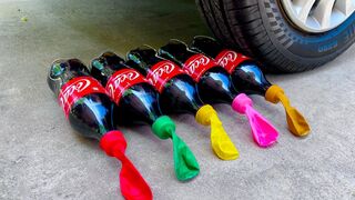 Experiment Car vs Coca Cola with Balloons | Crushing Crunchy & Soft Things by Car