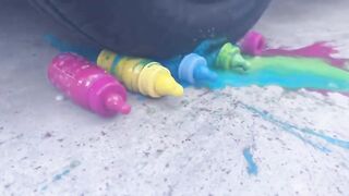 Experiment Car vs Rainbow Color Ball | Crushing Crunchy & Soft Things by Car