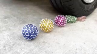 Experiment Car vs Rainbow Tube lights | Crushing Crunchy & Soft Things by Car