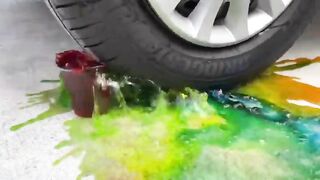 Experiment Car vs Rainbow Tube lights | Crushing Crunchy & Soft Things by Car